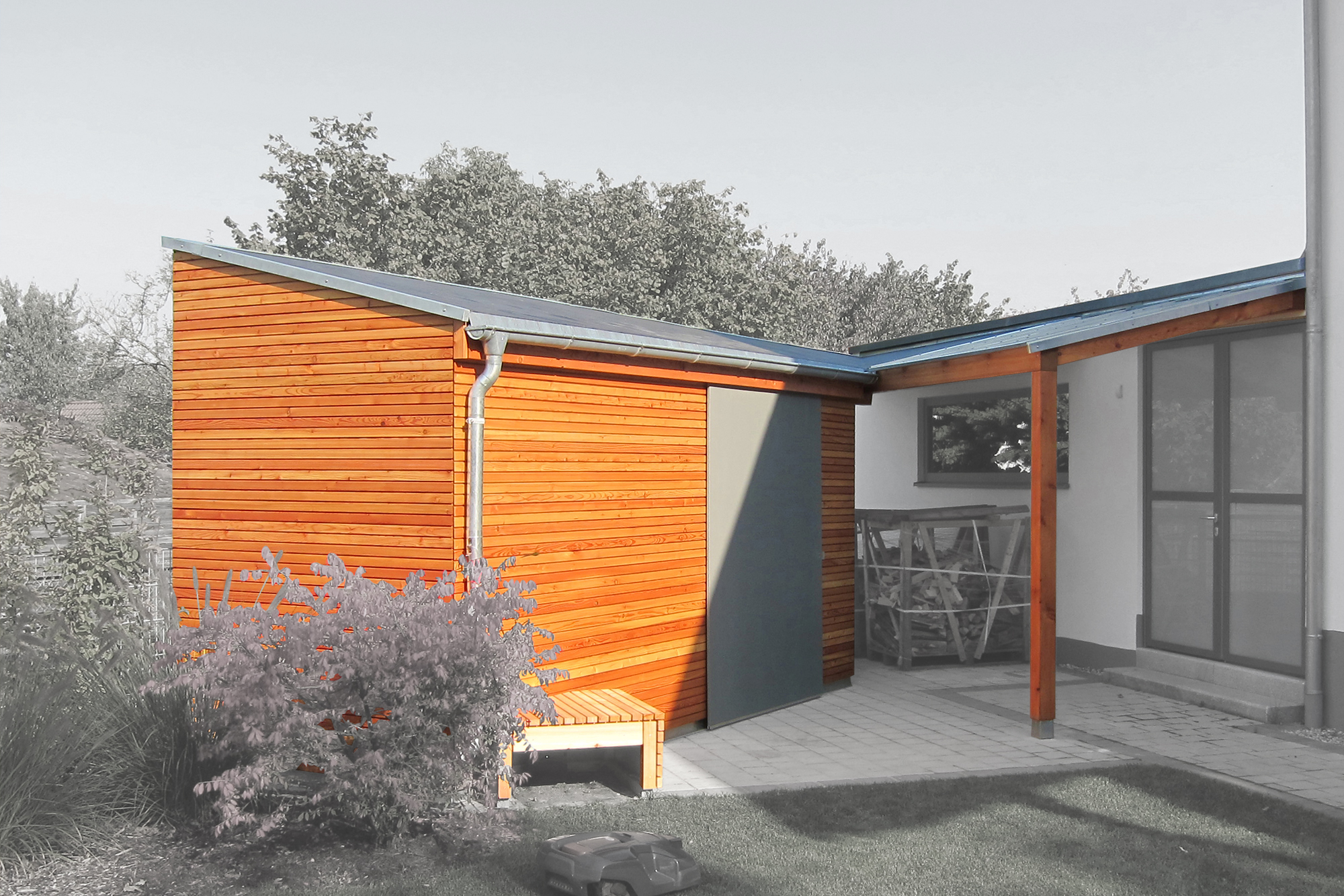 Hütte & Glasdach - Atelier Ralf Erben - Bauwerke aus Holz