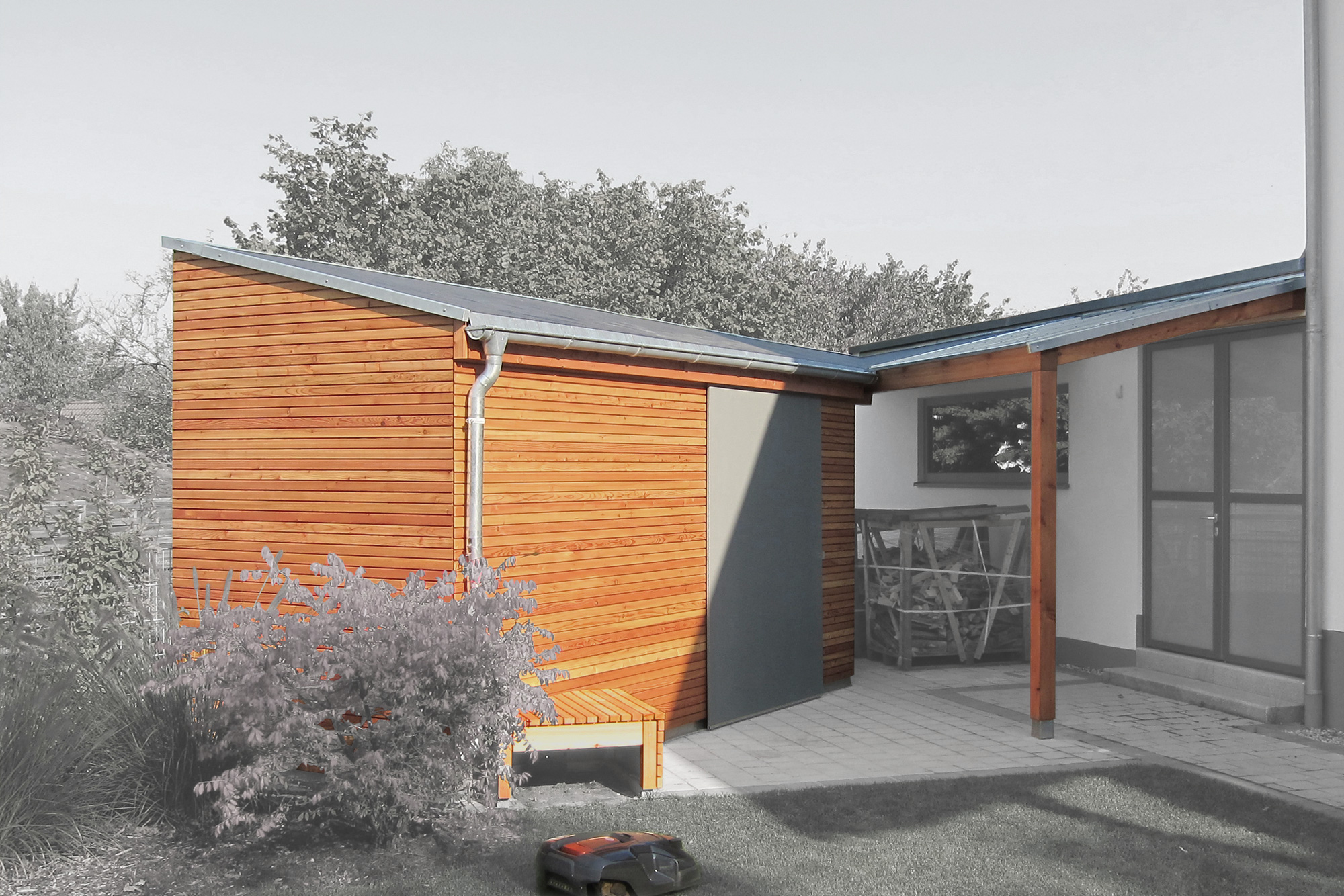 Hütte & Glasdach - Atelier Ralf Erben - Bauwerke aus Holz